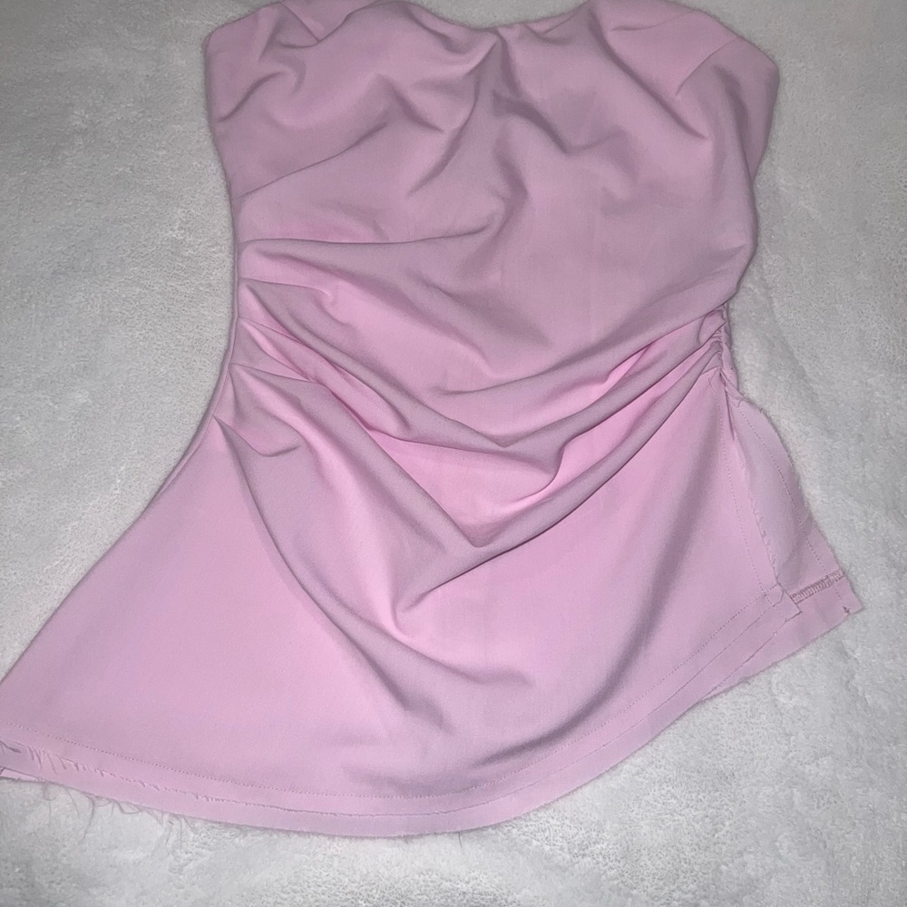 Akira Pink Strapless Top - Picture 2 of 4